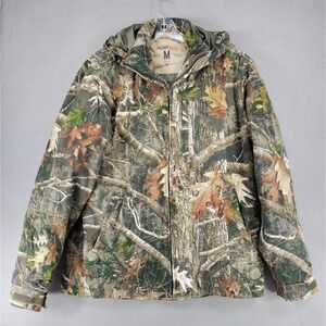 Red Head Men's M Silent Hide Insulated Jacket Hooded Camo Hunting Kanati Timber